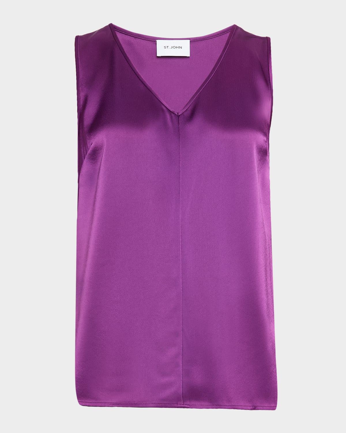 liquid satin v-neck top
