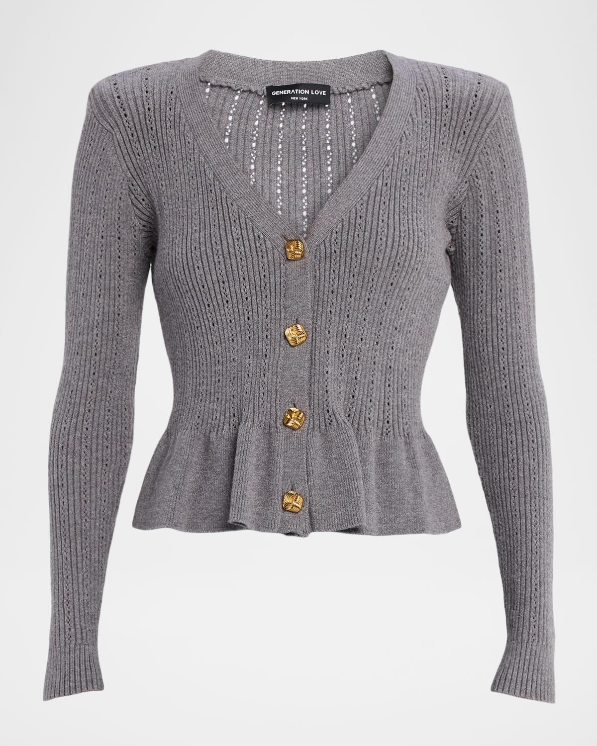 lirio pointelle cardigan