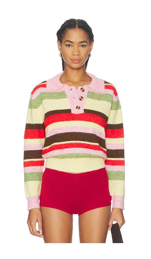 lisa says gah alaia polo sweater in pink.