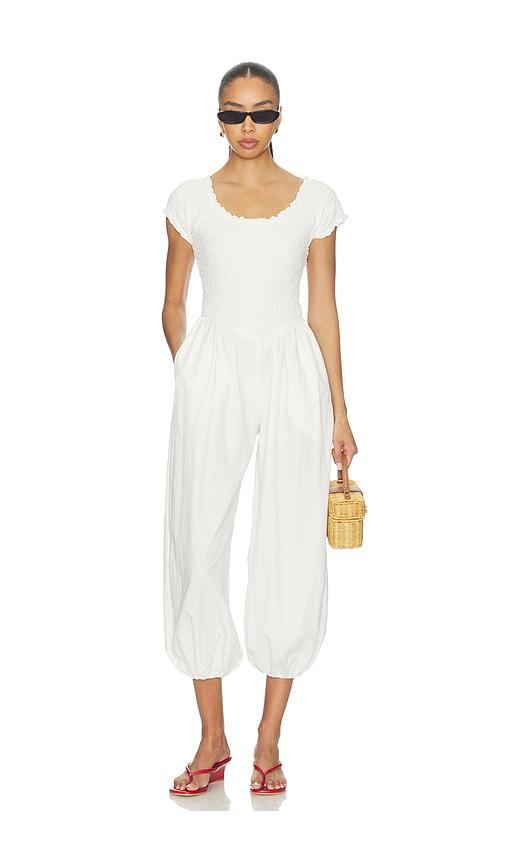 lisa says gah goldie jumpsuit in white.