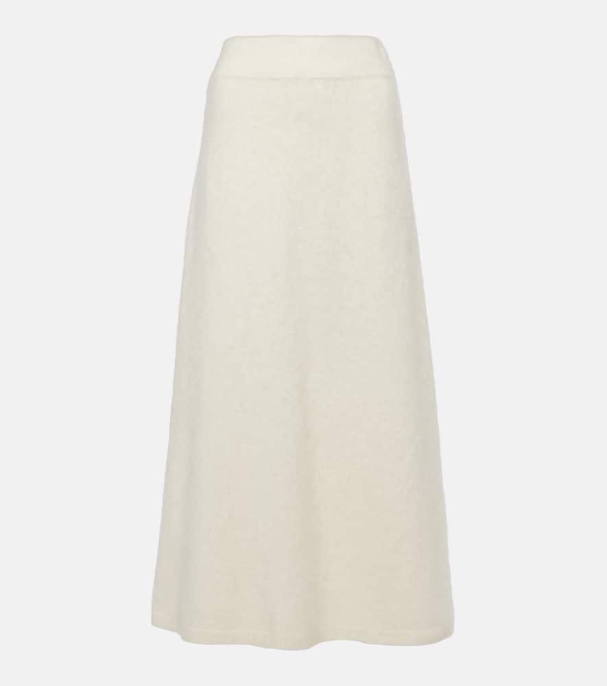 lisa yang asta brushed cashmere midi skirt