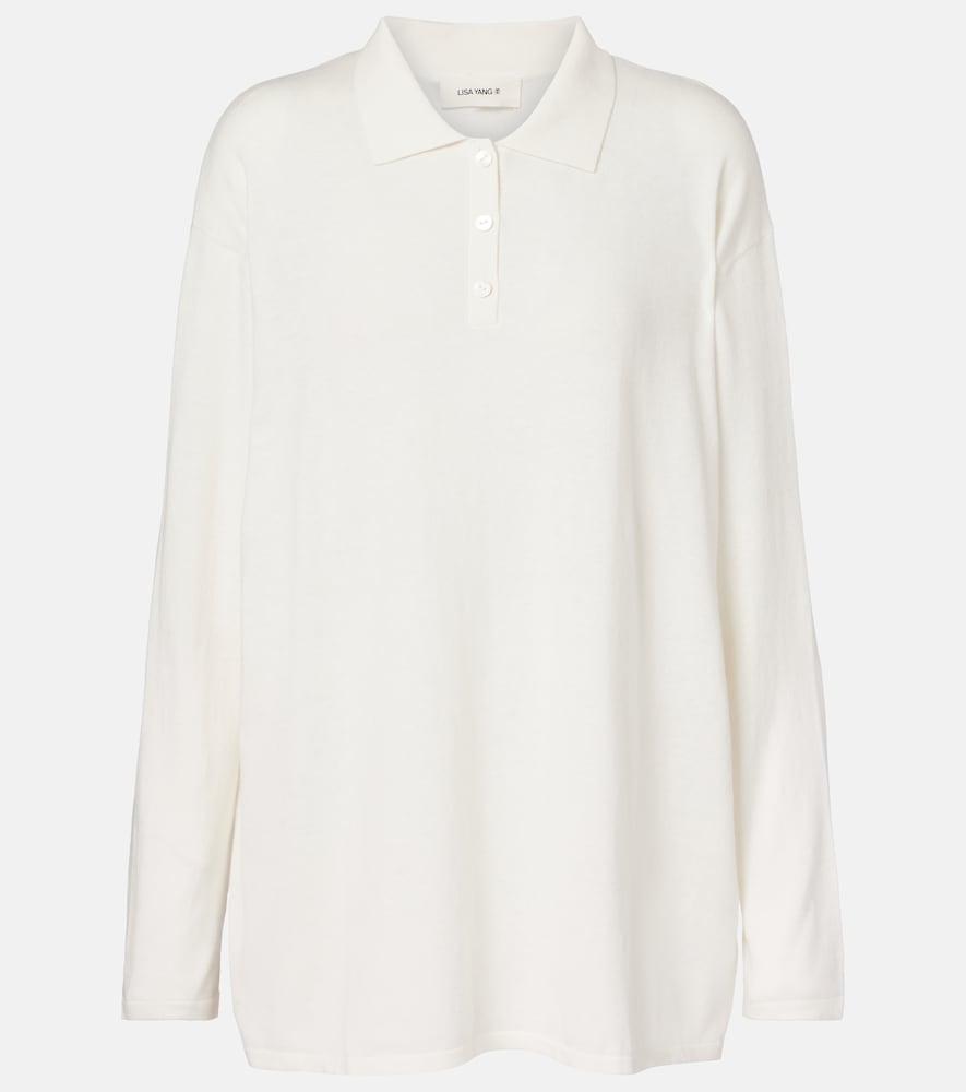 lisa yang caisa cotton and cashmere polo sweater