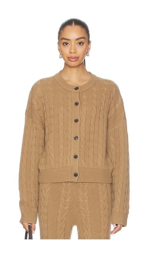 lisa yang cassie cardigan in tan.