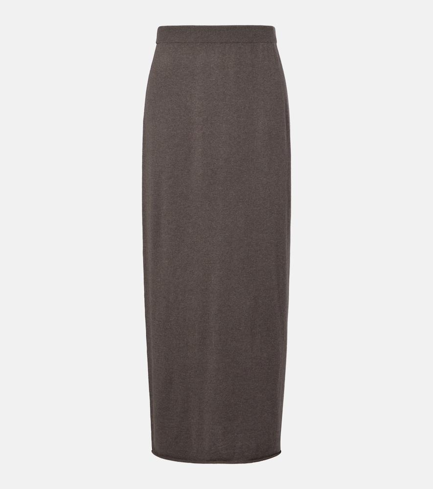 lisa yang charlotta cotton and cashmere maxi skirt