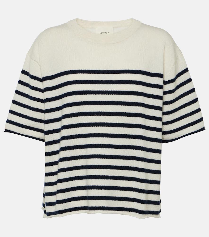 lisa yang cila striped cashmere t
