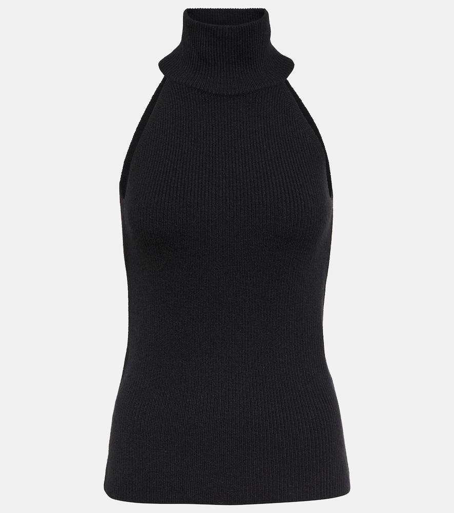 lisa yang freya turtleneck cashmere tank top