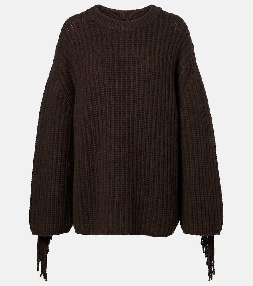 lisa yang hilma fringed oversized sweater