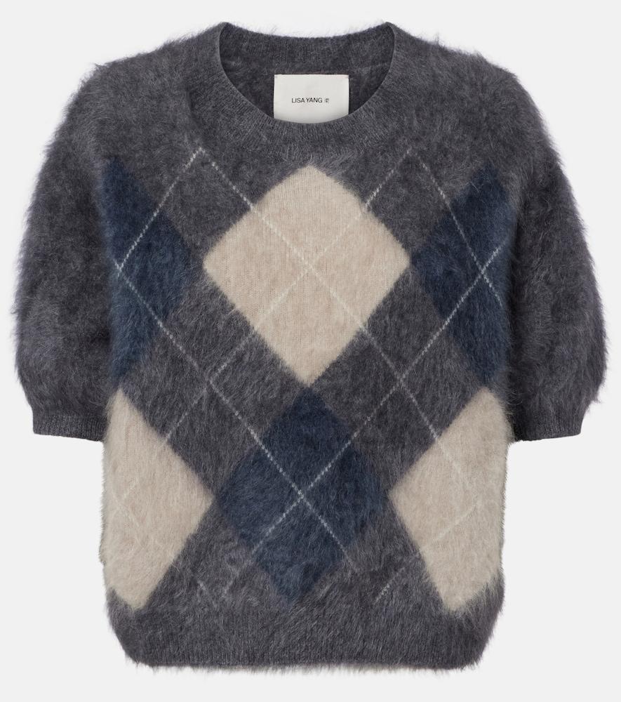 lisa yang juniper argyle cashmere sweater