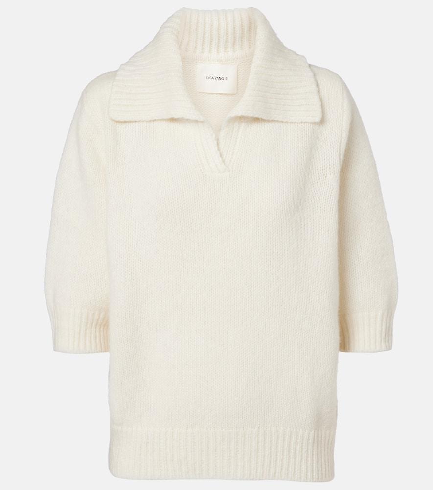 lisa yang lailai cashmere and silk polo sweater