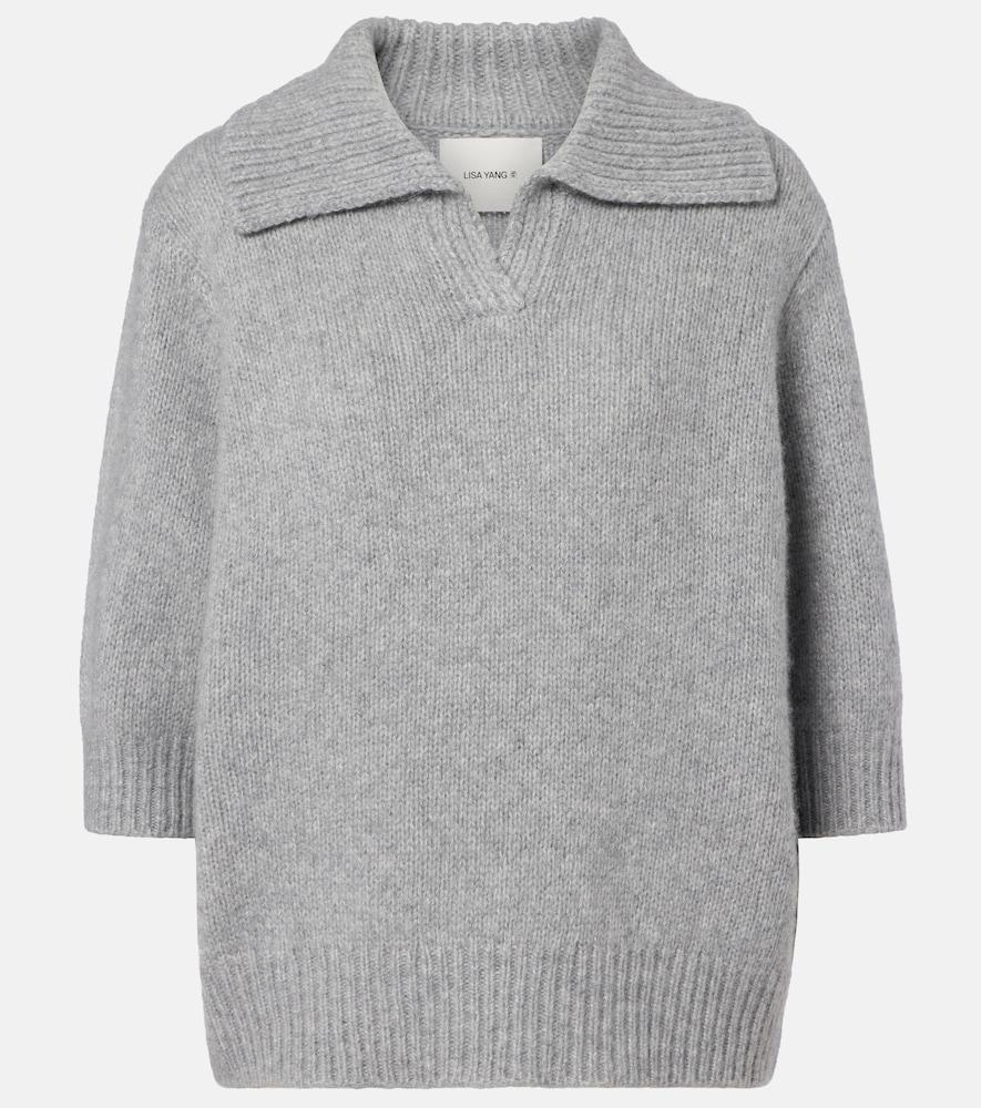 lisa yang lailai cashmere and silk polo sweater