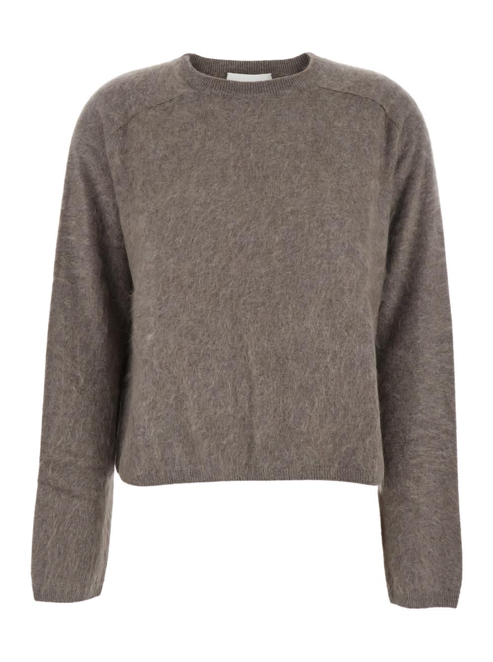 lisa yang lexia brown crewneck sweater in cashmere woman