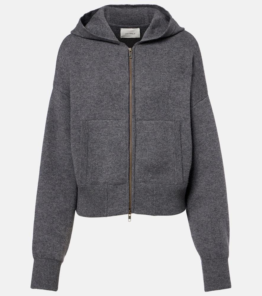 lisa yang lilia hooded cashmere zip