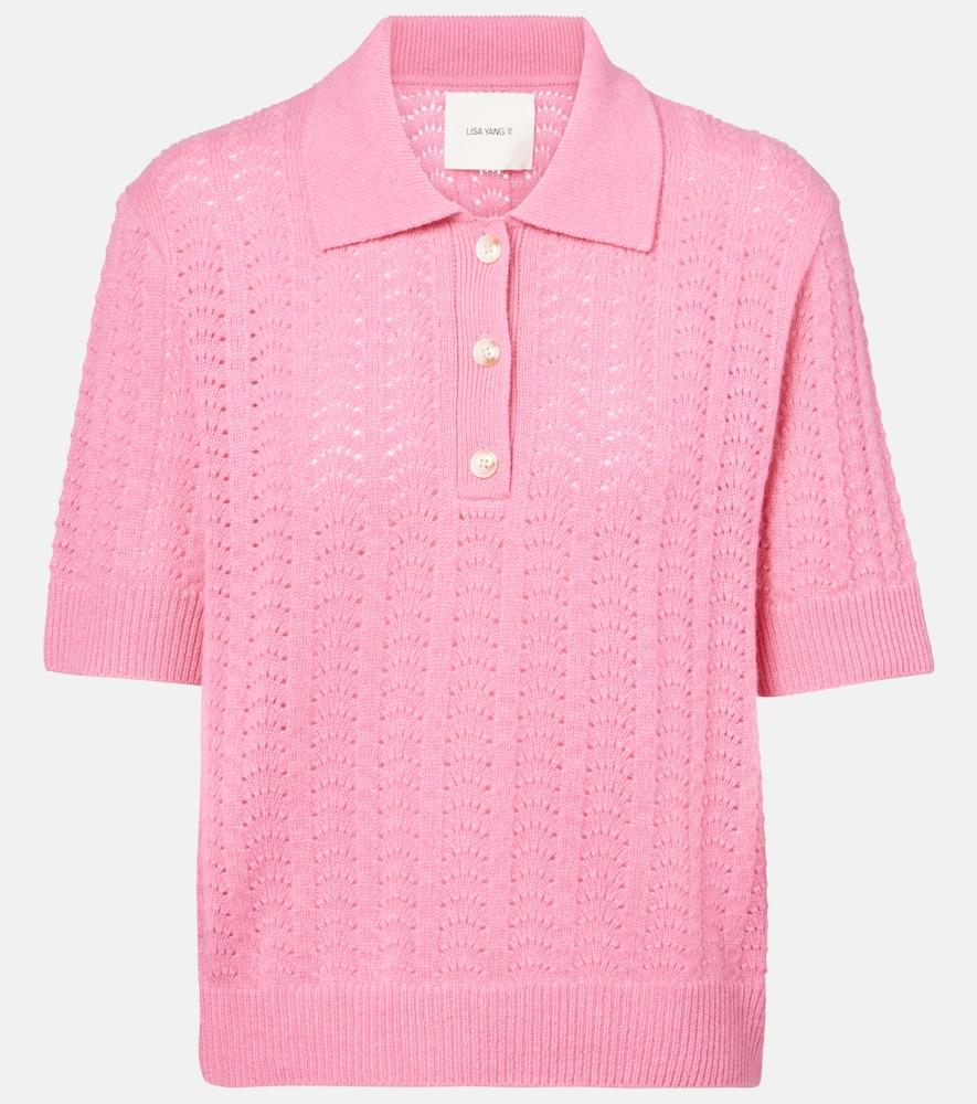 lisa yang masy cashmere polo sweater