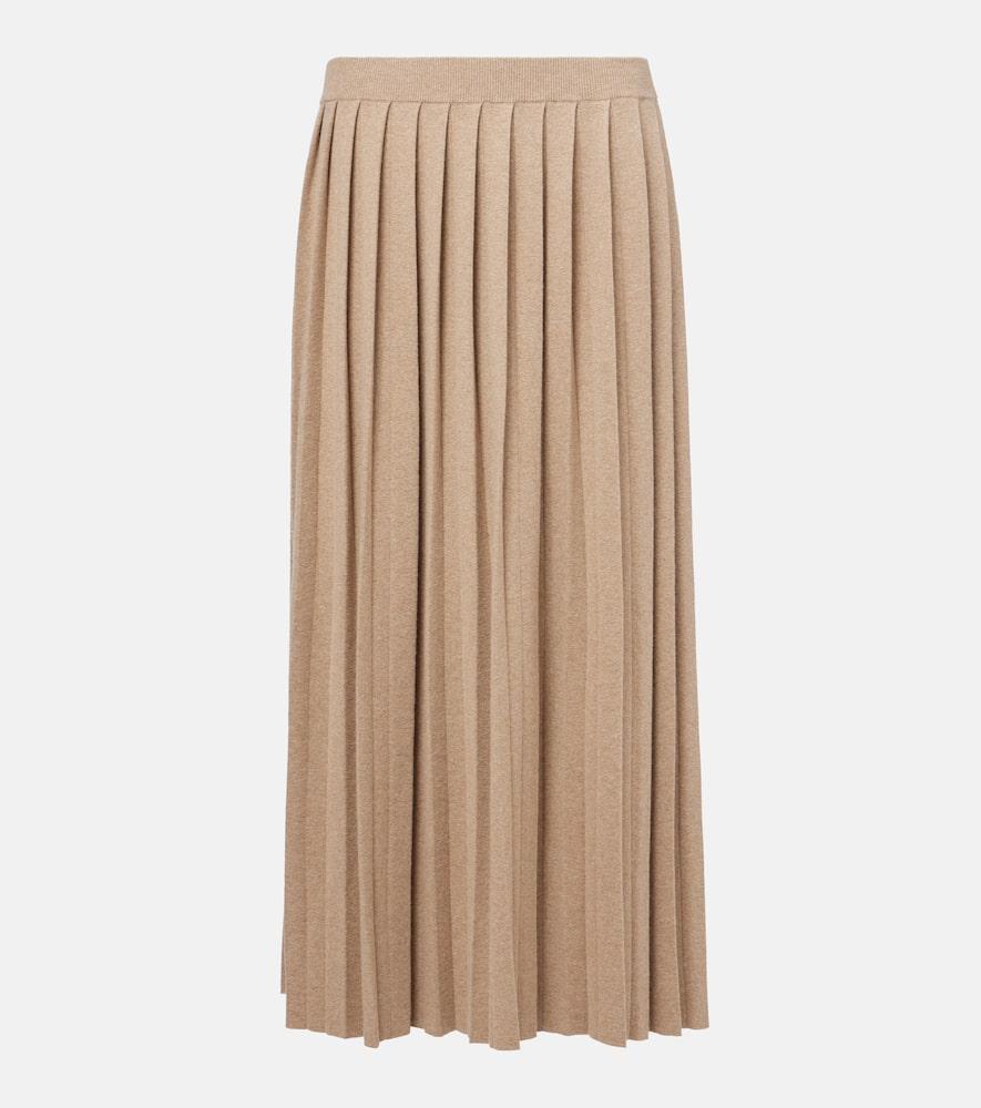 lisa yang minda cotton and cashmere midi skirt