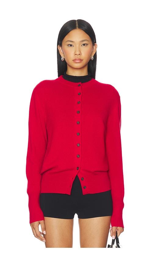 lisa yang nellia cardigan in red.