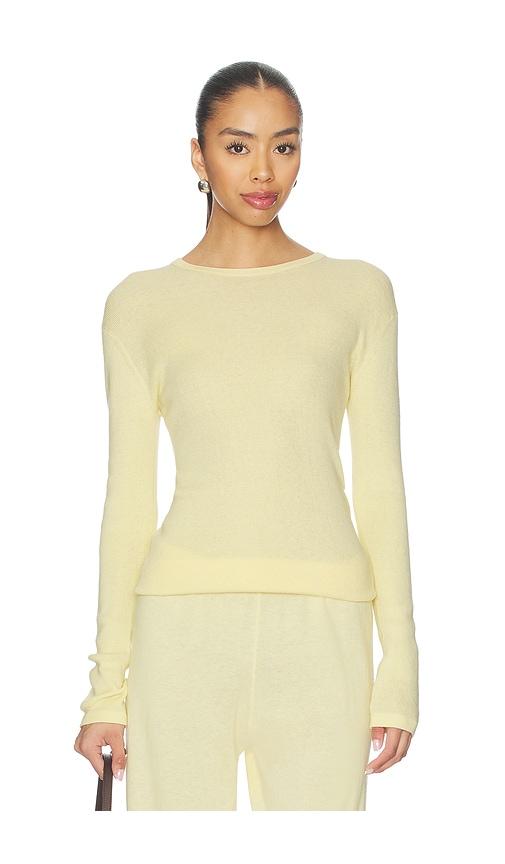 lisa yang vivian long sleeved t-shirt in lemon.