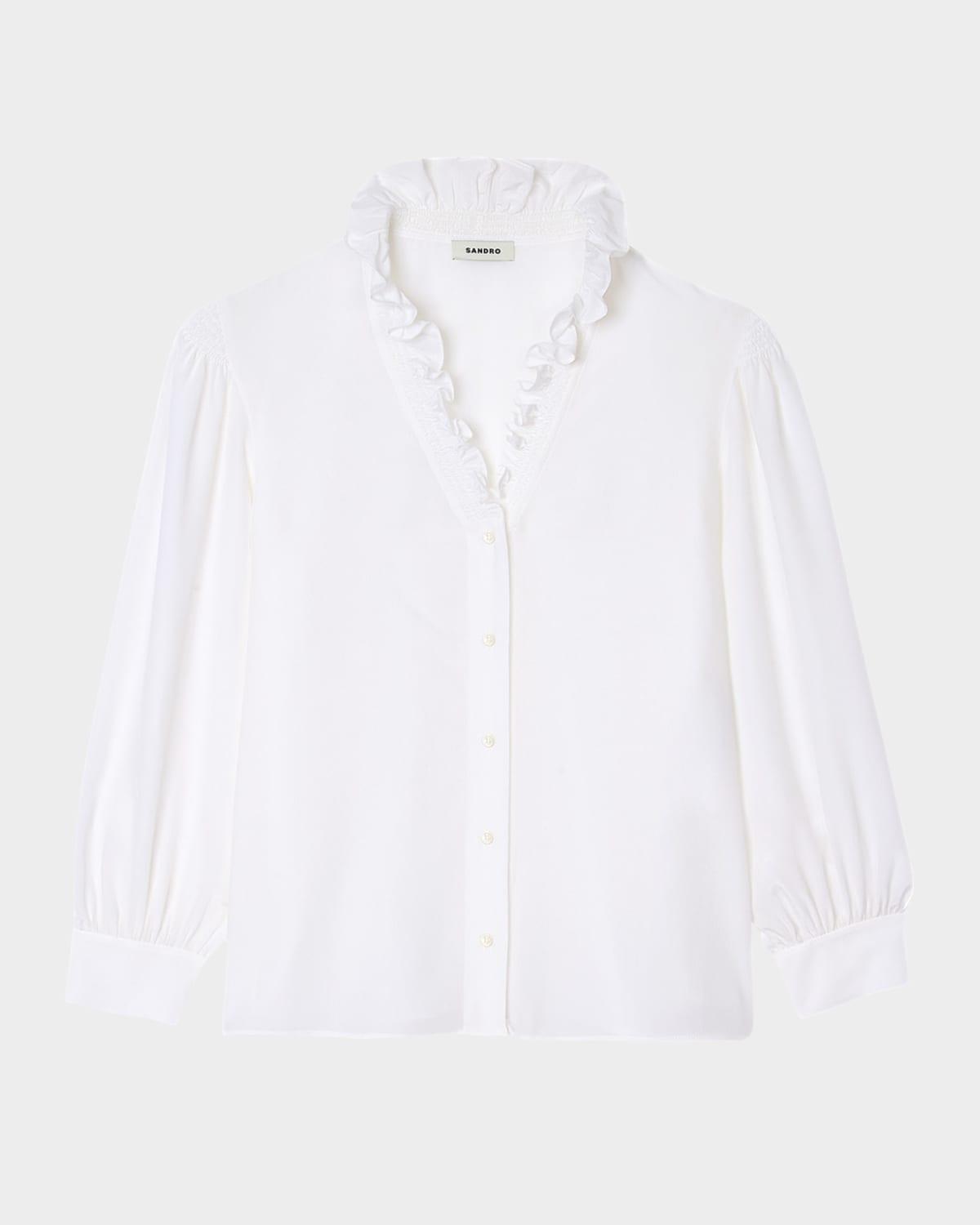 lisandro ruffled silk shirt
