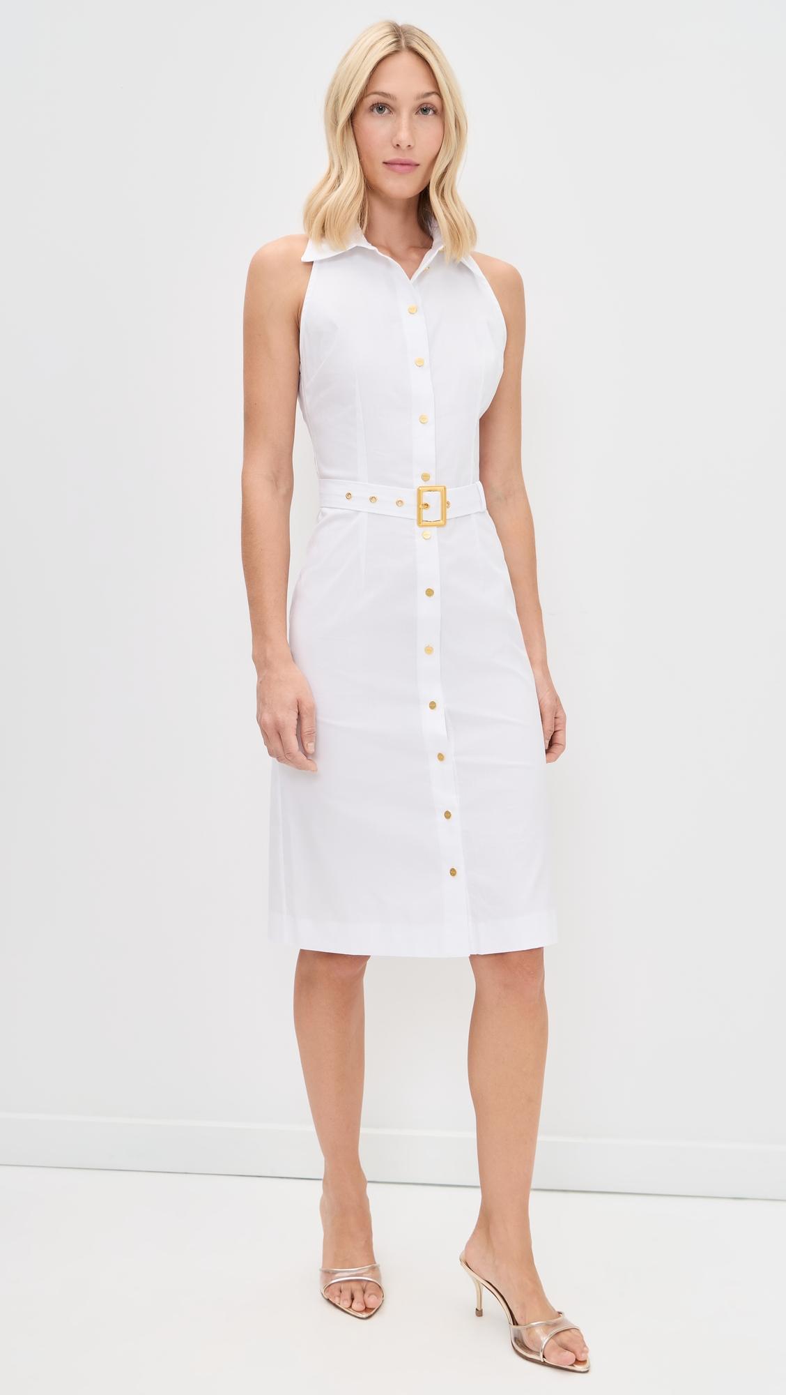 lisette sleeveless buttondown dress
