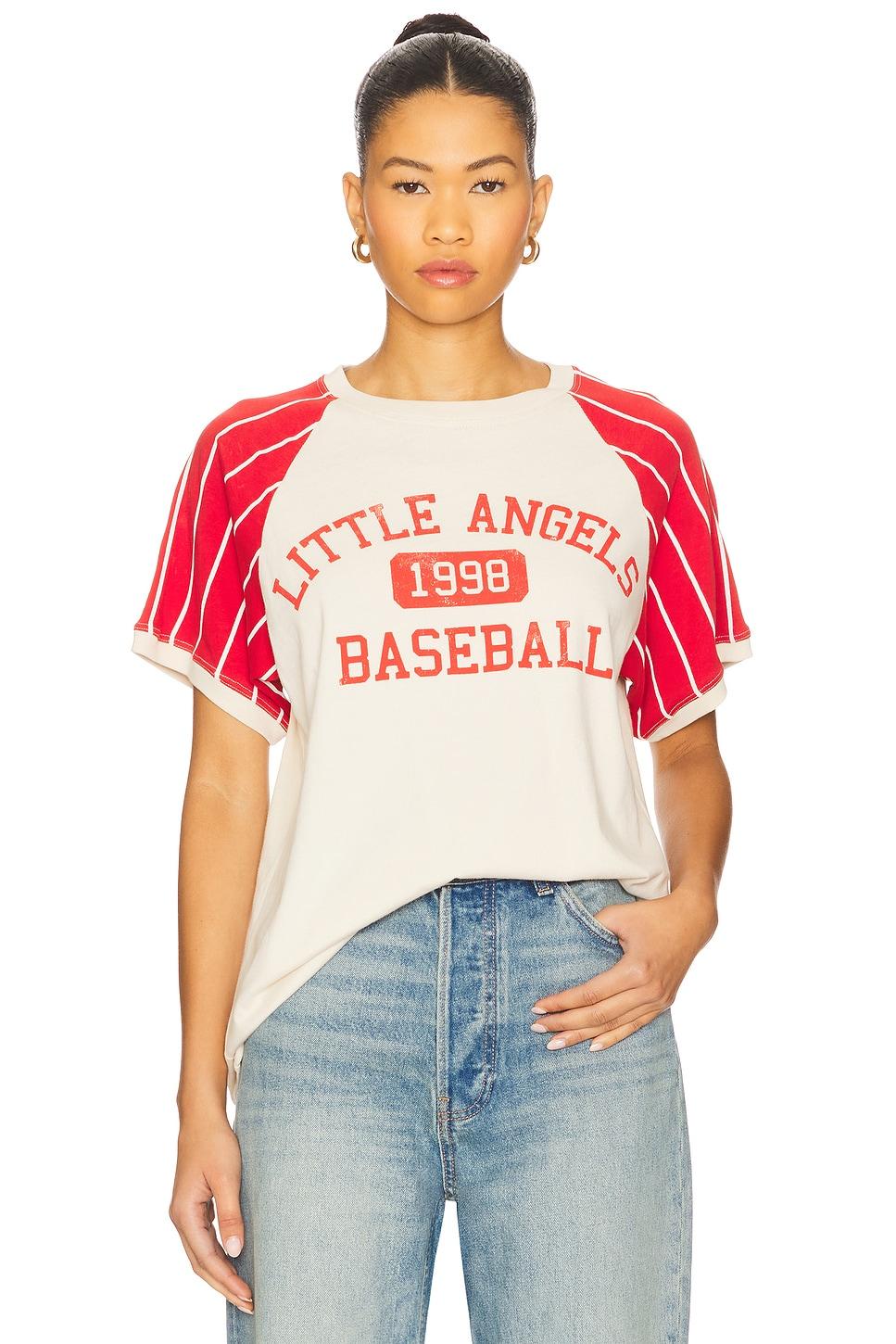 little angels baseball raglan ringer