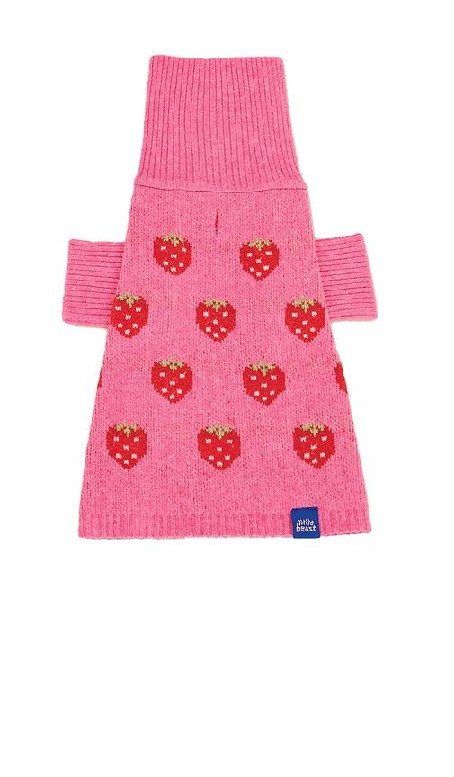 little beast strawberry sweater in pink.