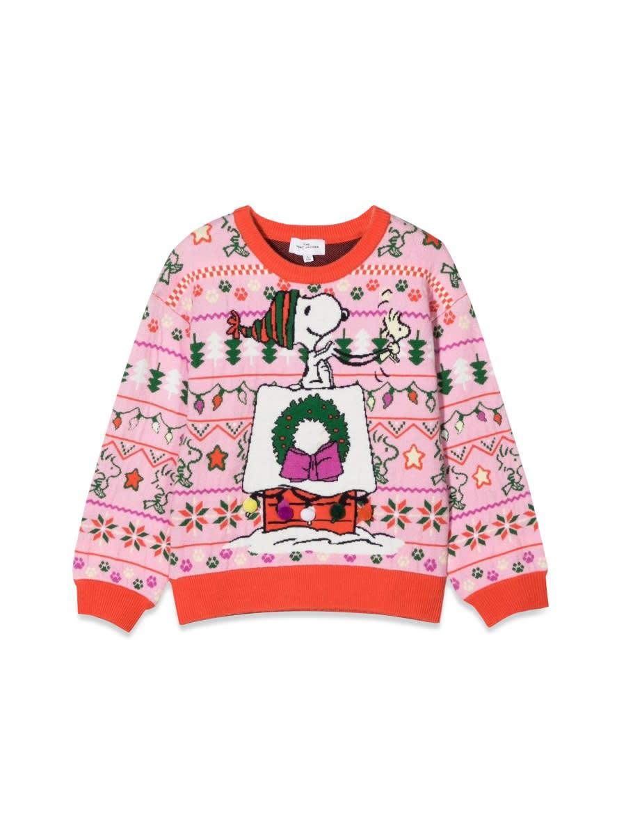 little marc jacobs christmas peanuts christmas crewneck sweater