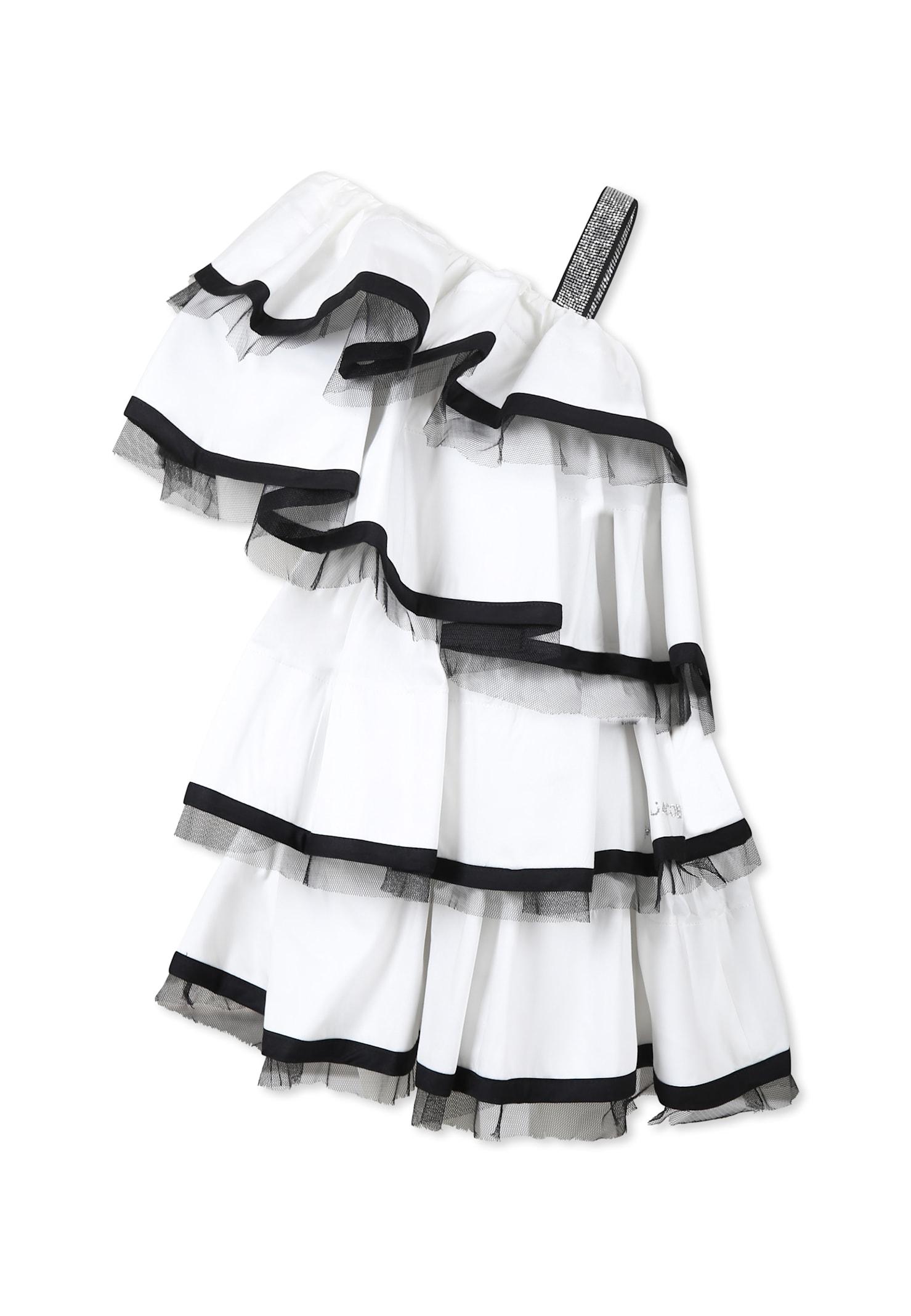 little marc jacobs white dress for girl with logo