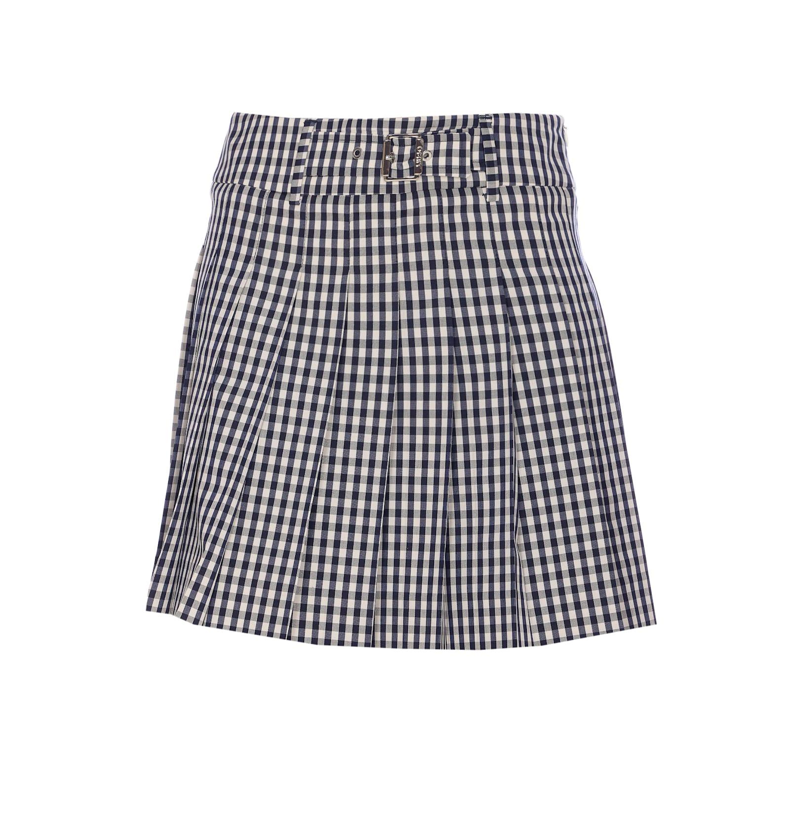 liu-jo check motif mini skirt