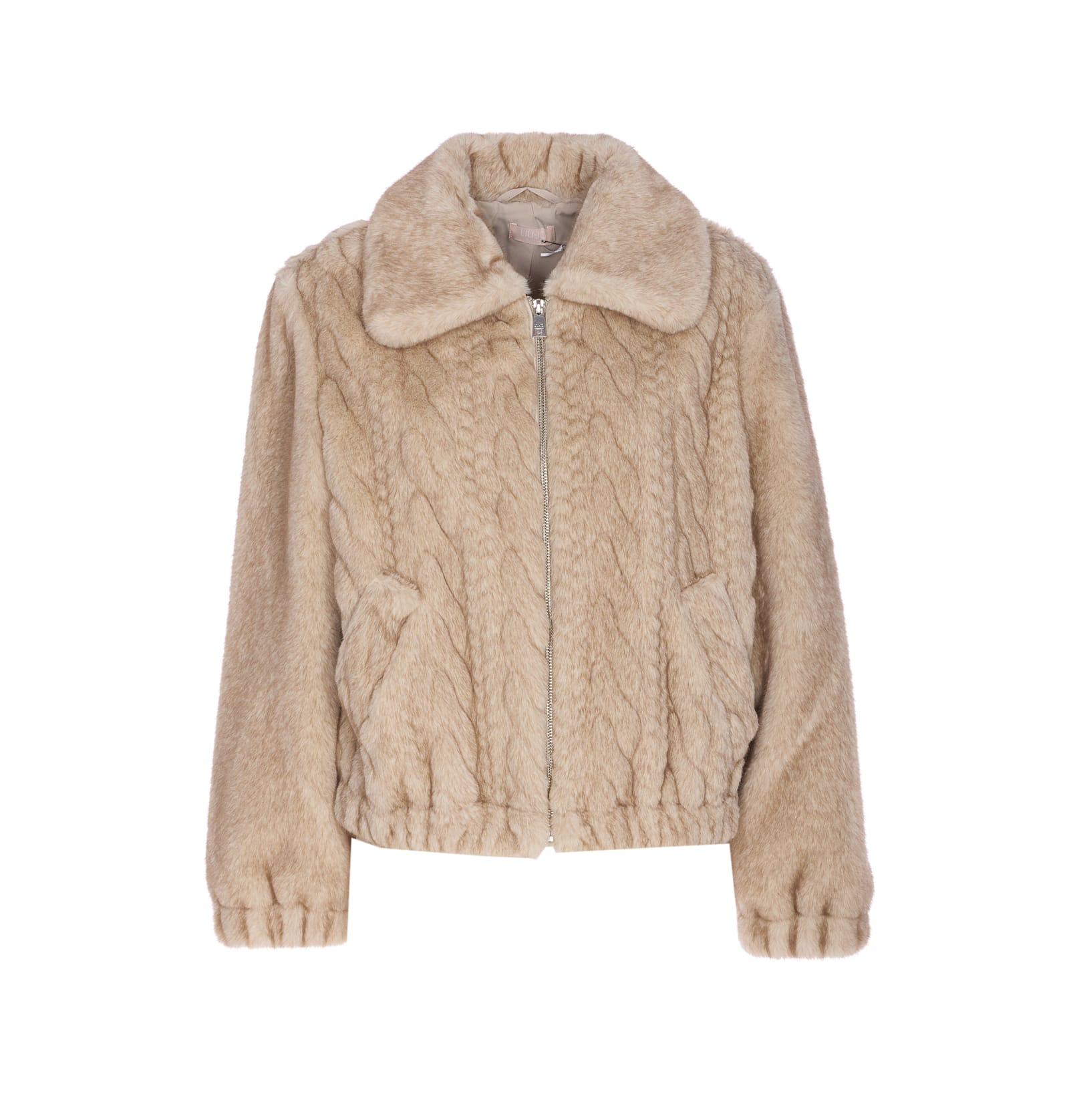 liu-jo faux fur jacket