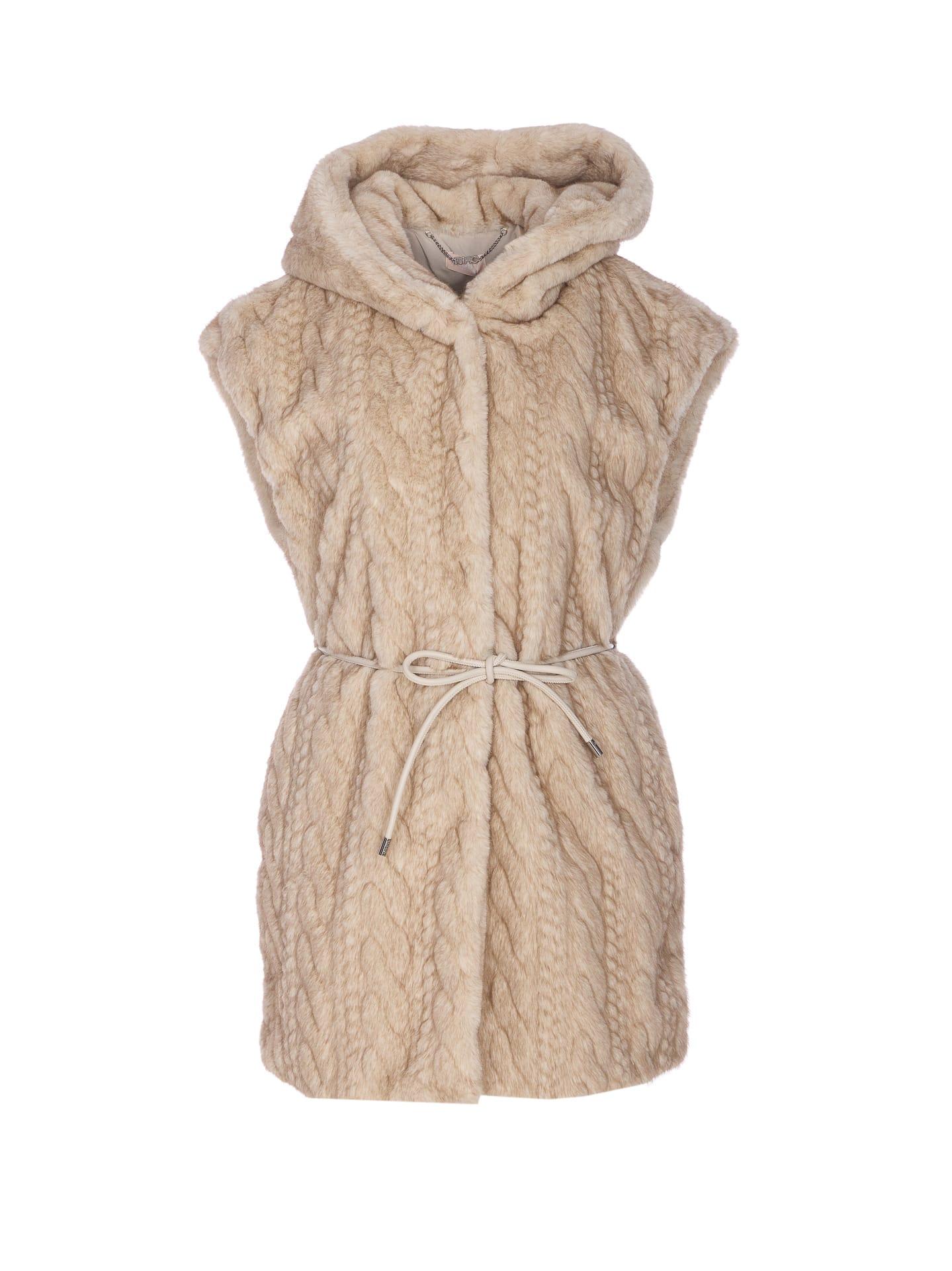 liu-jo faux fur vest