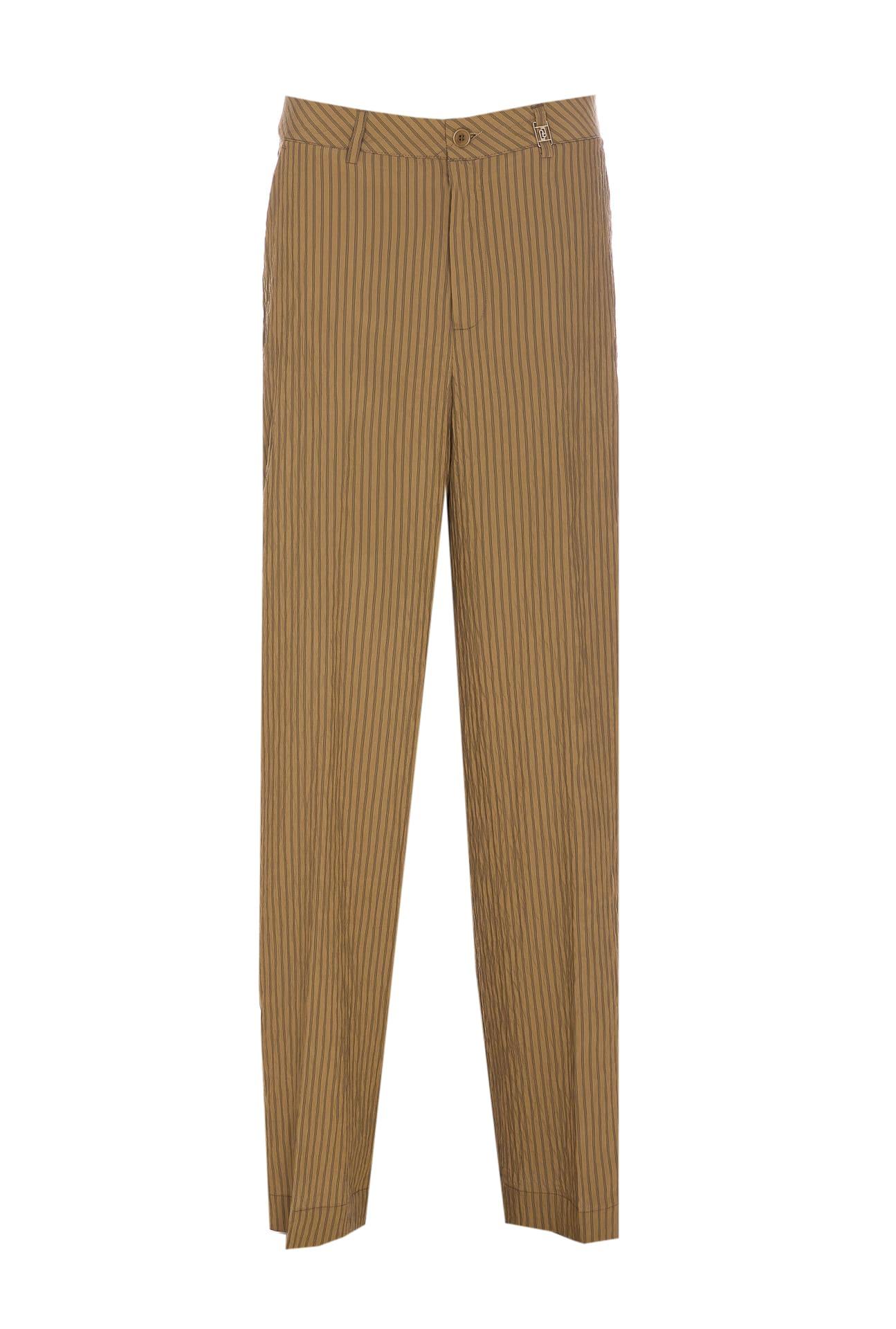 liu-jo flare striped trousers