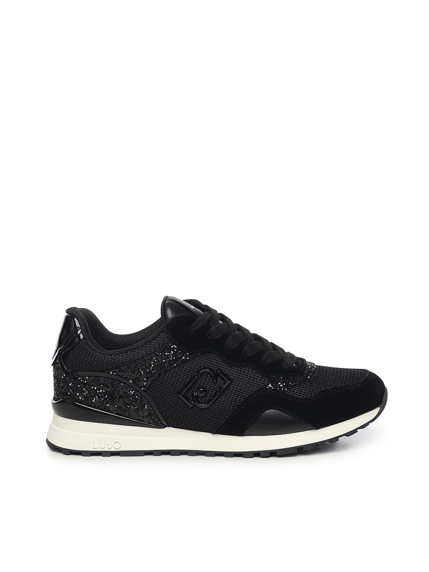 liu-jo glitter and mesh sneakers