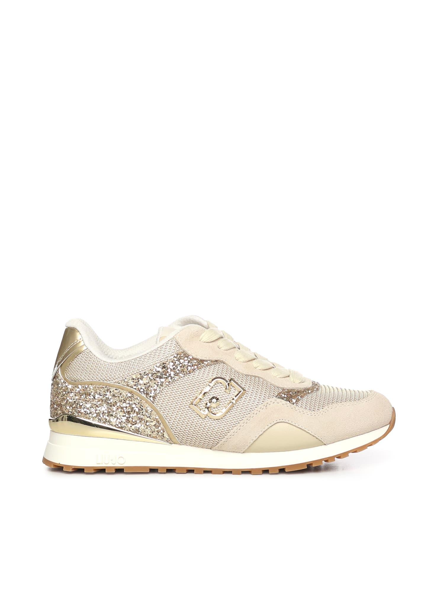 liu-jo glitter and mesh sneakers