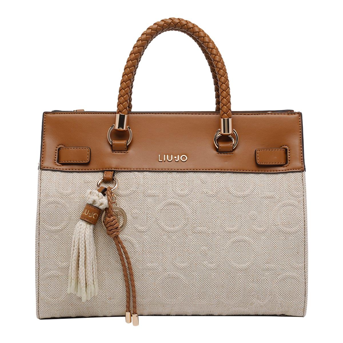 liu-jo logo tote bag