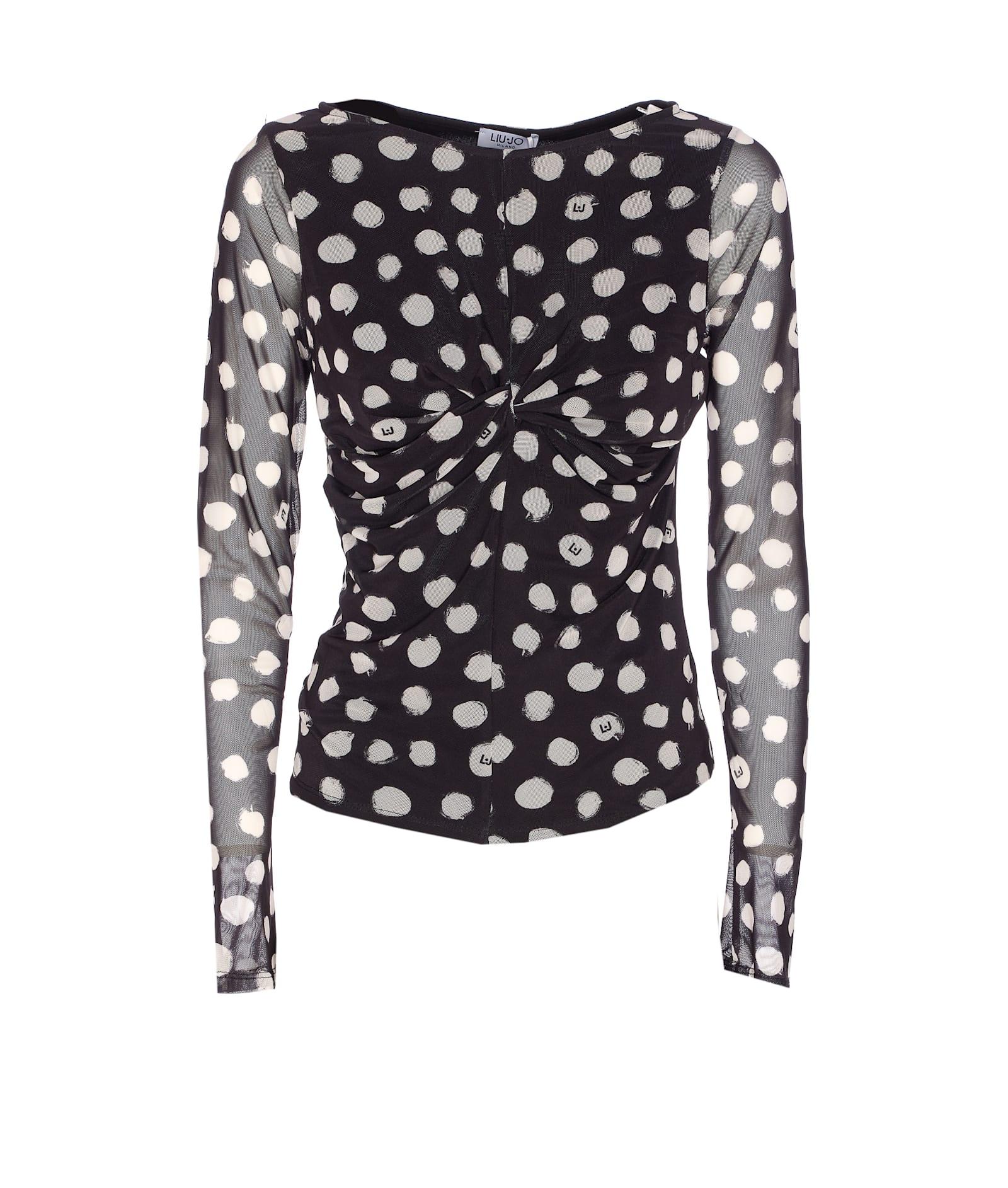 liu-jo polka dots top
