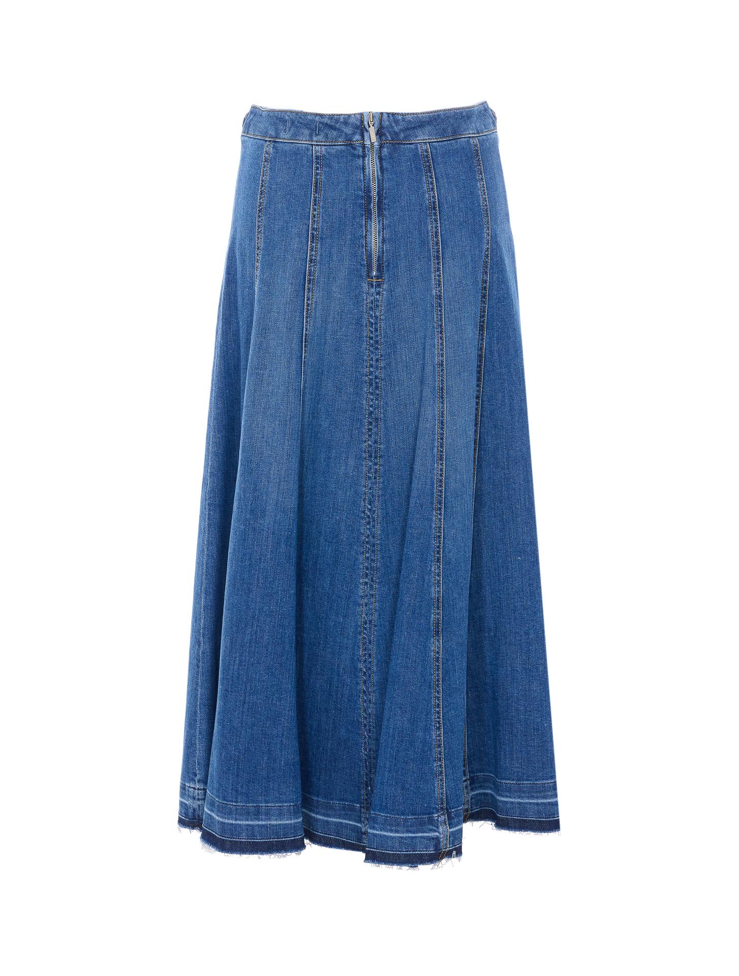 liu jo skirts blue cotton - women
