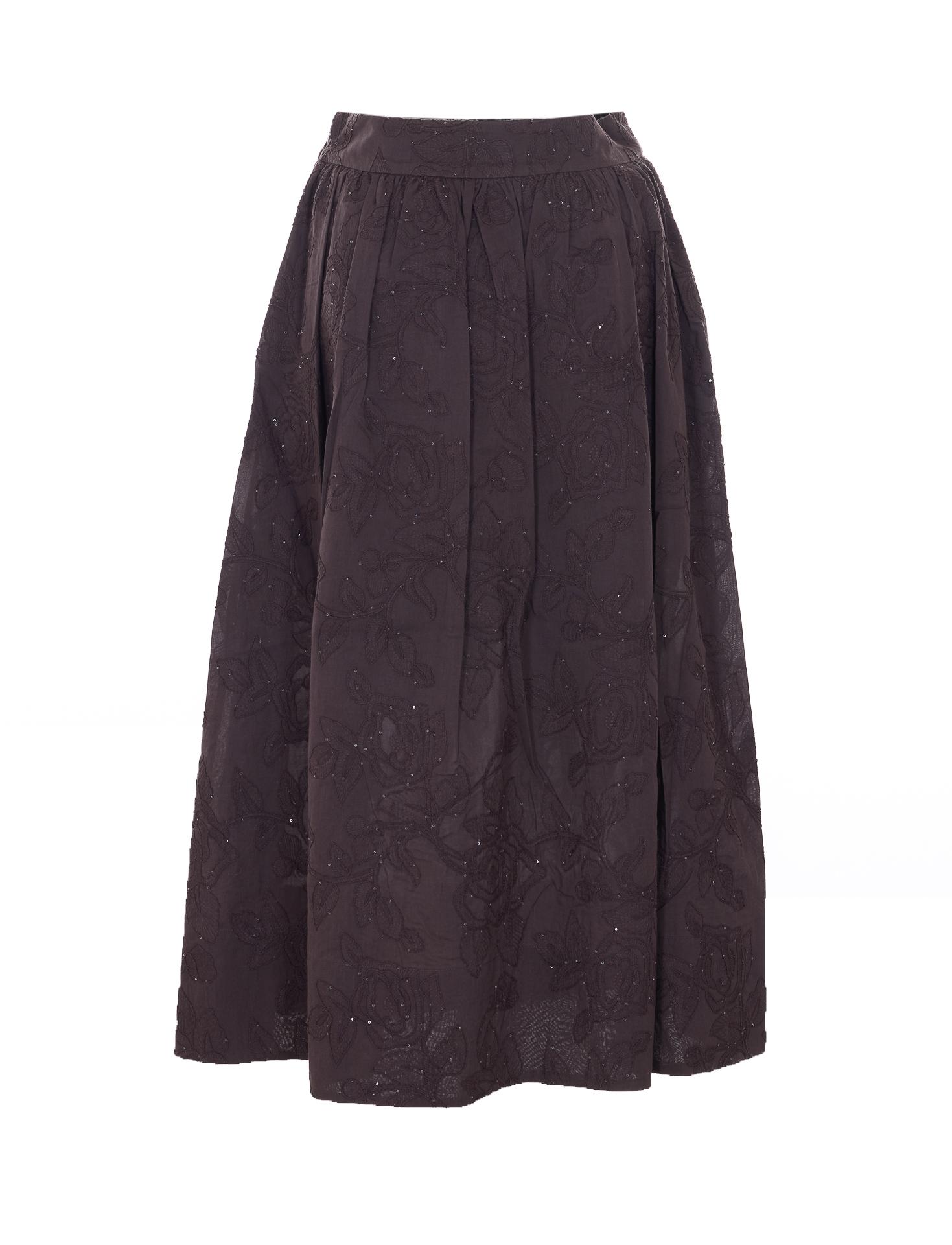 liu jo skirts brown cotton - women