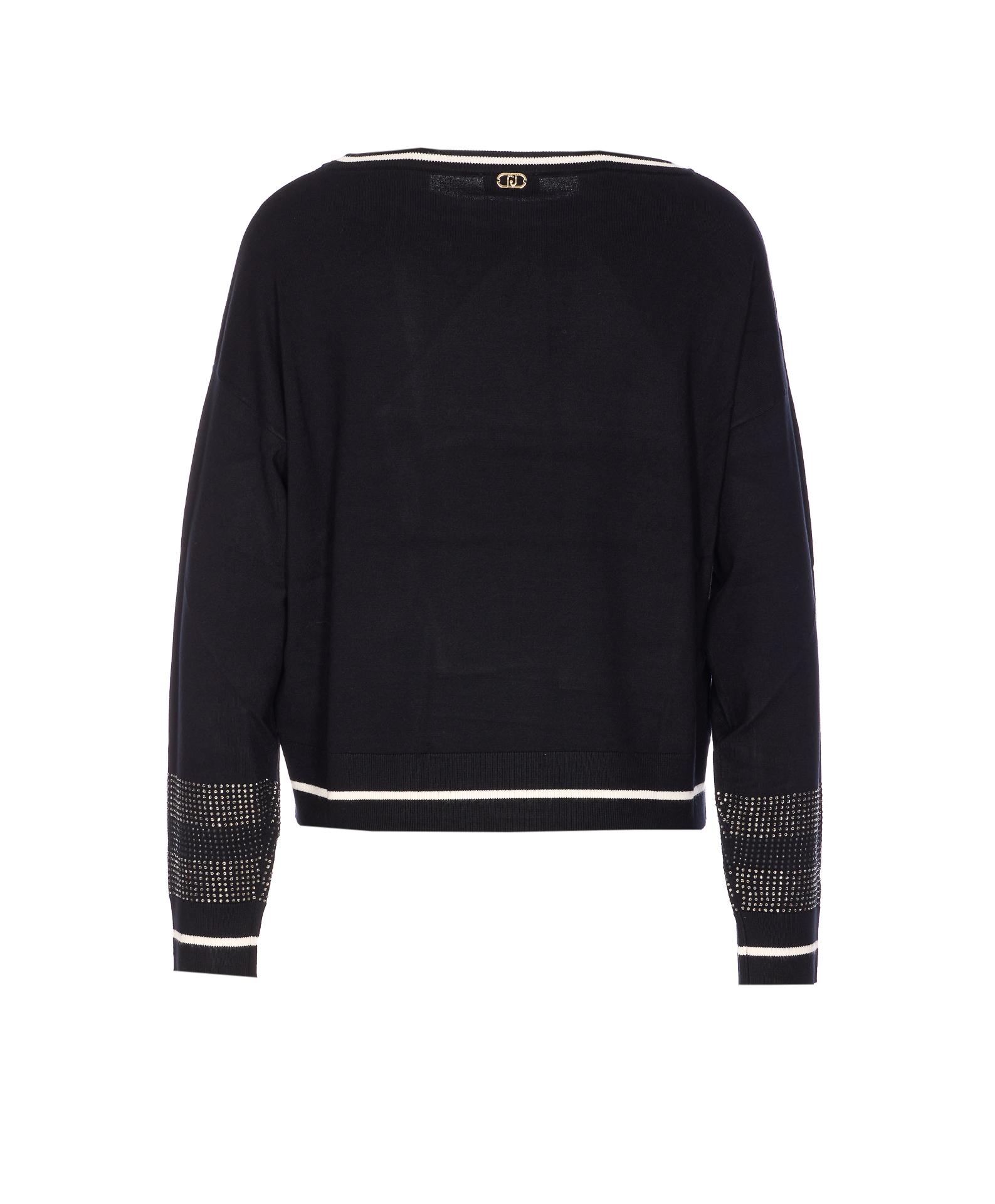 liu jo sweaters black viscose polyamide - women