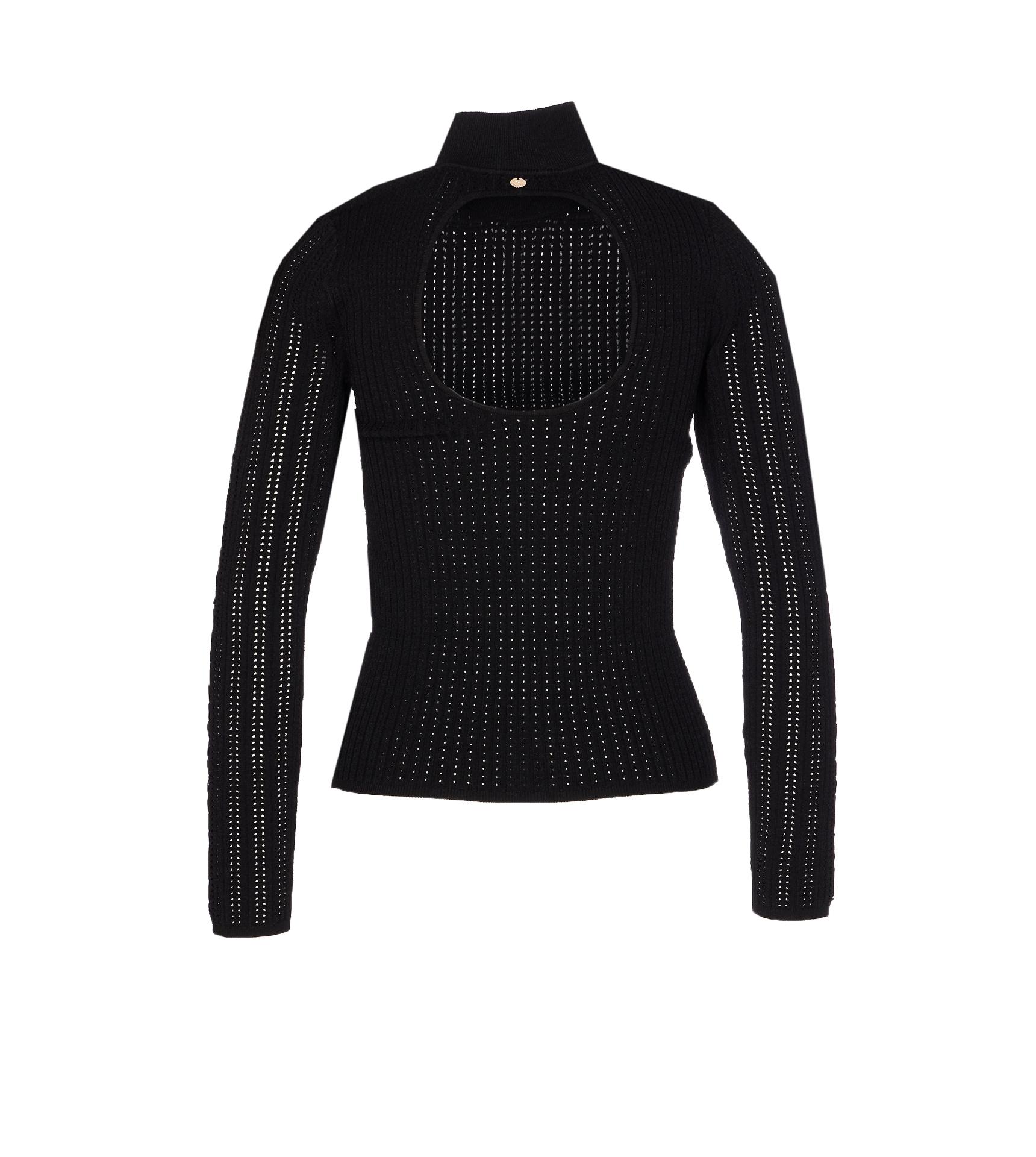 liu jo sweaters black viscose polyester - women