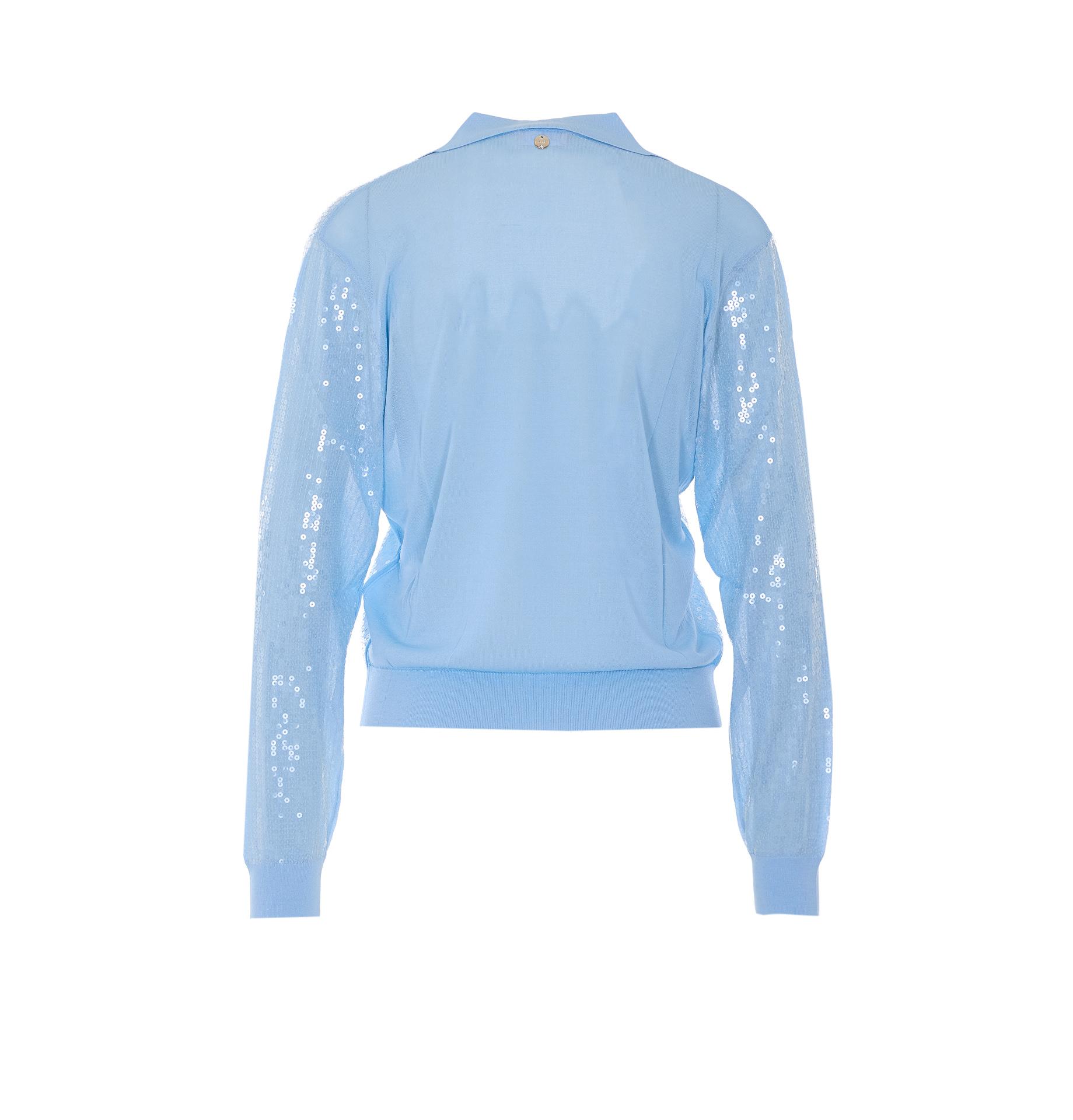 liu jo sweaters blue viscose - women