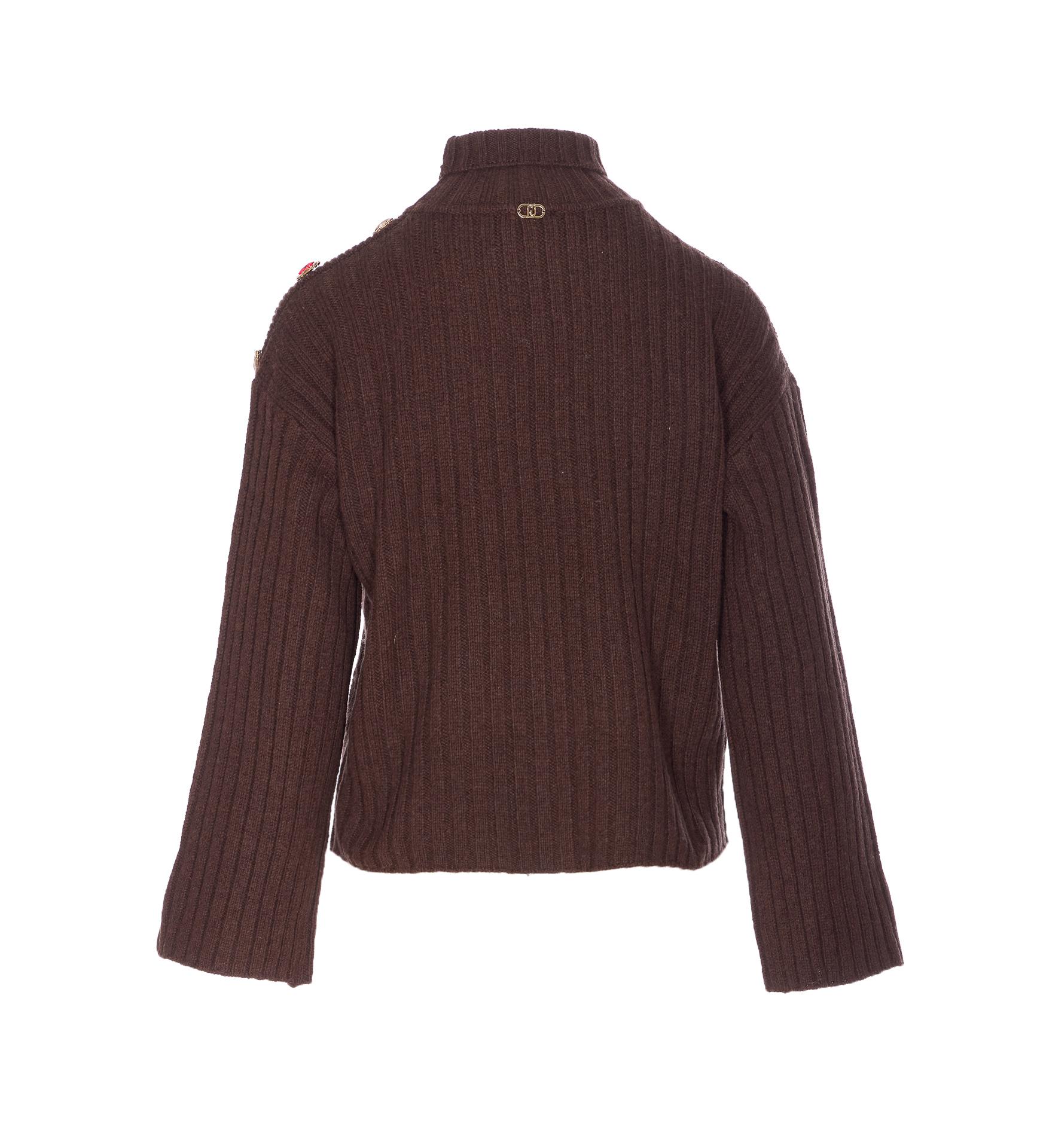 liu jo sweaters brown wool - women
