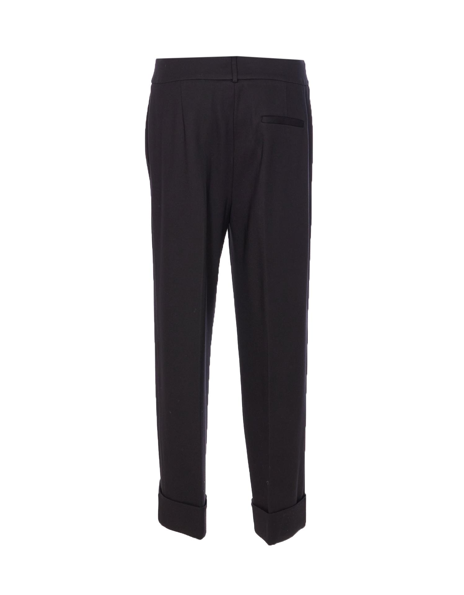 liu jo trousers black viscose - women
