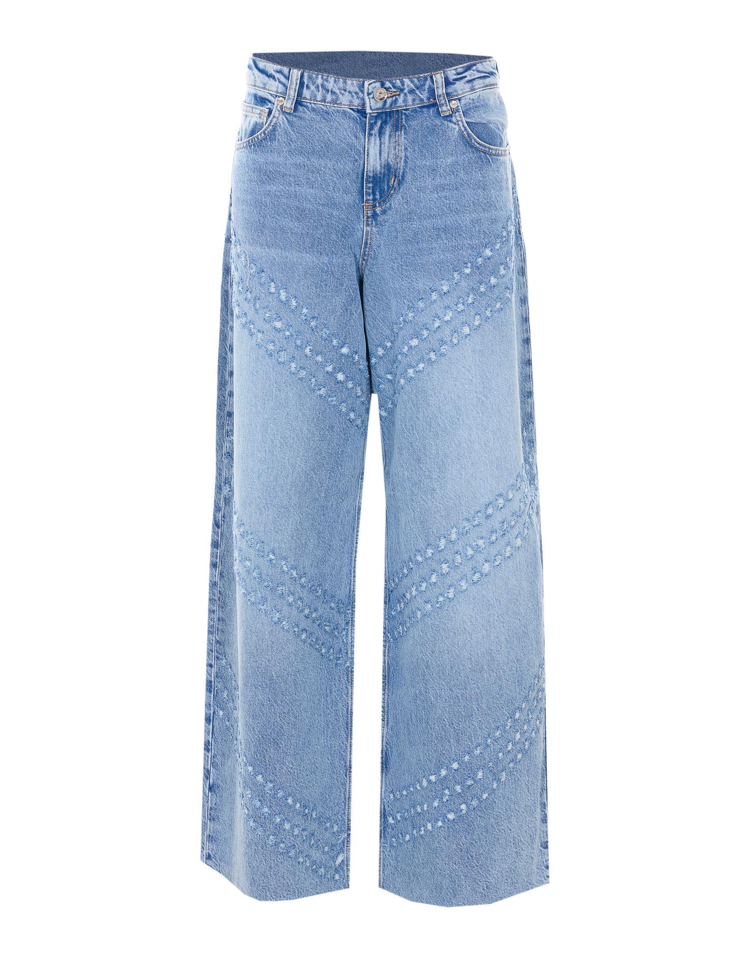 liu jo trousers blue cotton - women