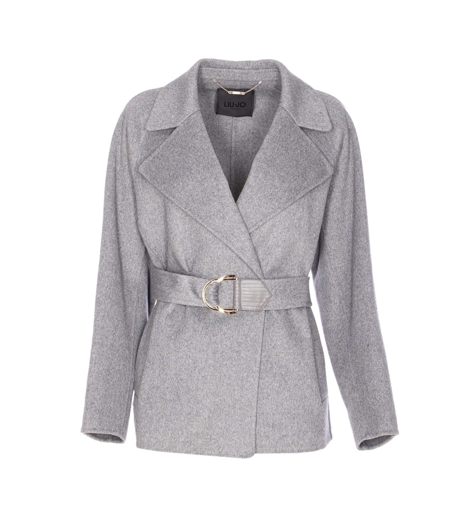 liu-jo wool coat with belt