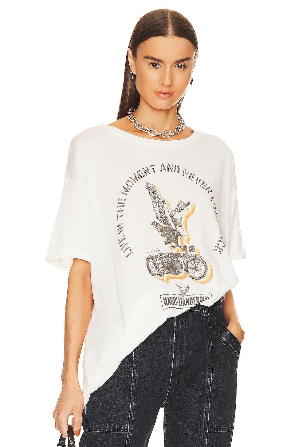live in the moment oversized tee