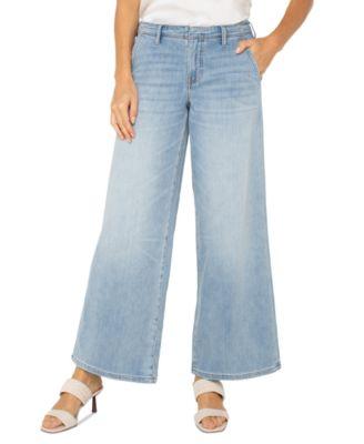 liverpool los angeles womens weekender mid rise wide leg jeans 0p 24w