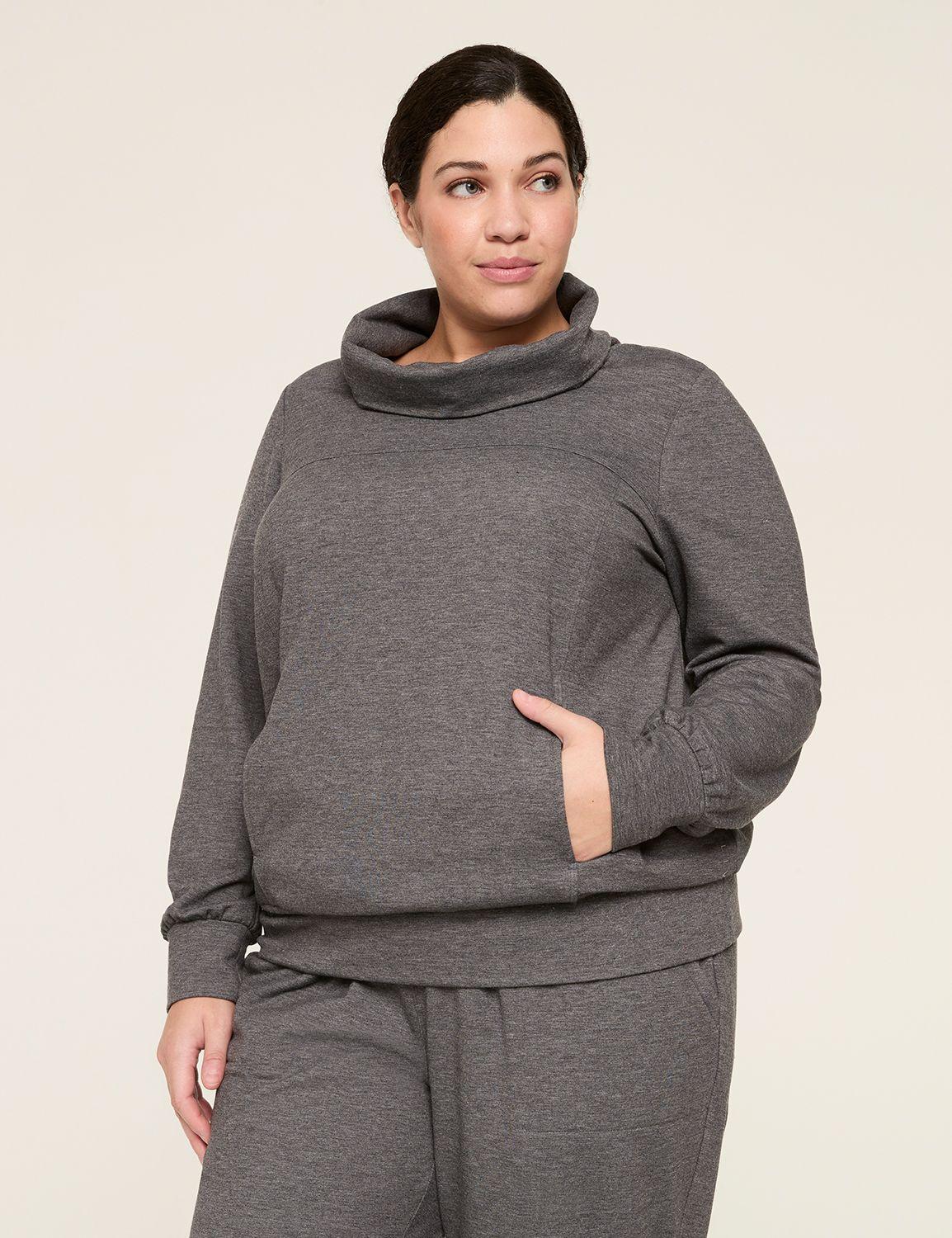 livi fleece funnel-neck pullover