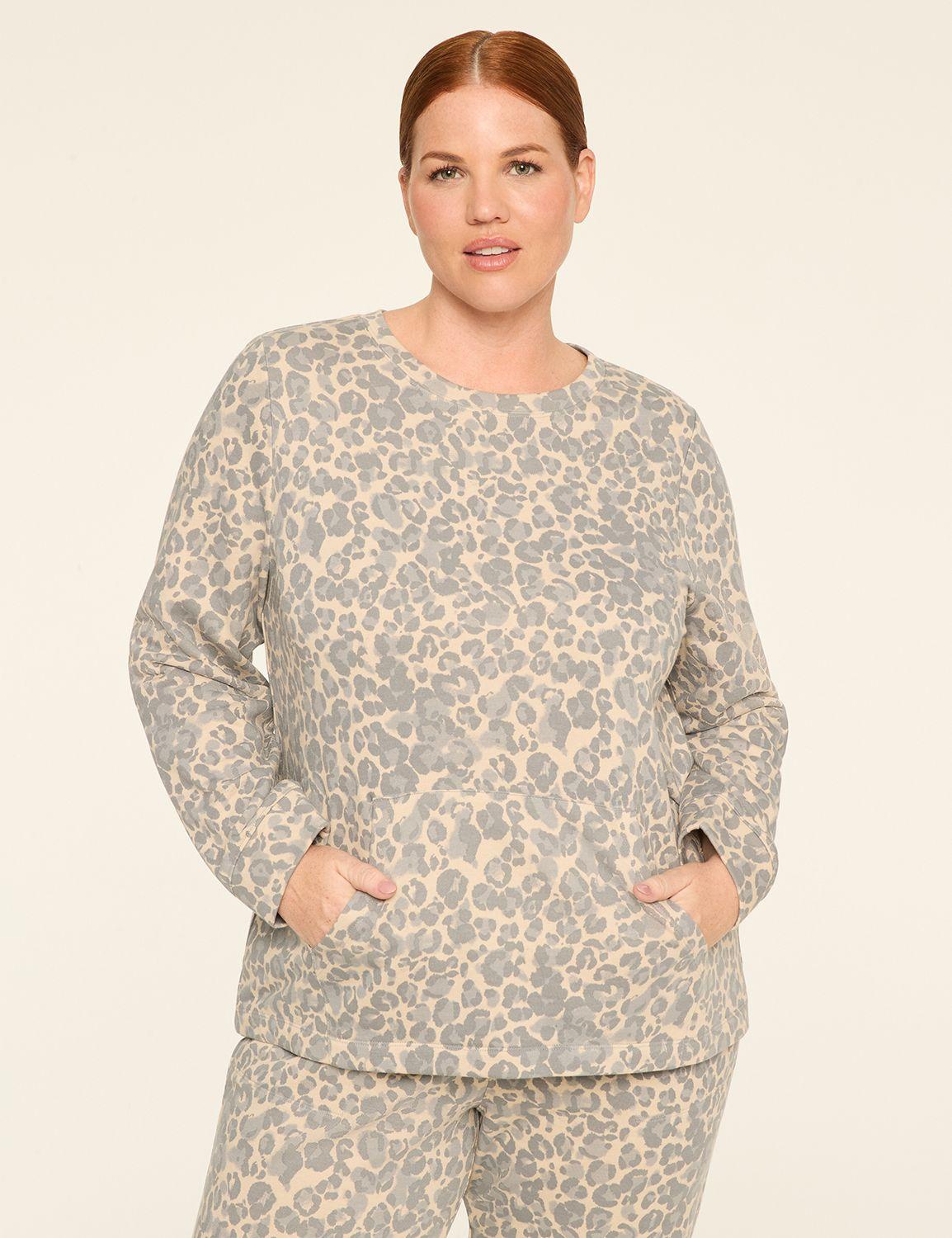 livi french terry crew-neck sweatshirt