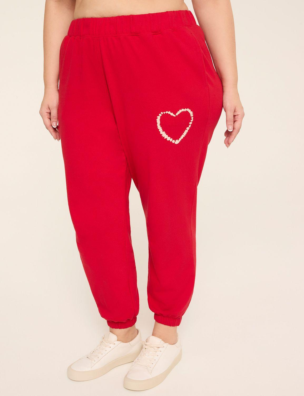 livi french terry heart tie dye jogger