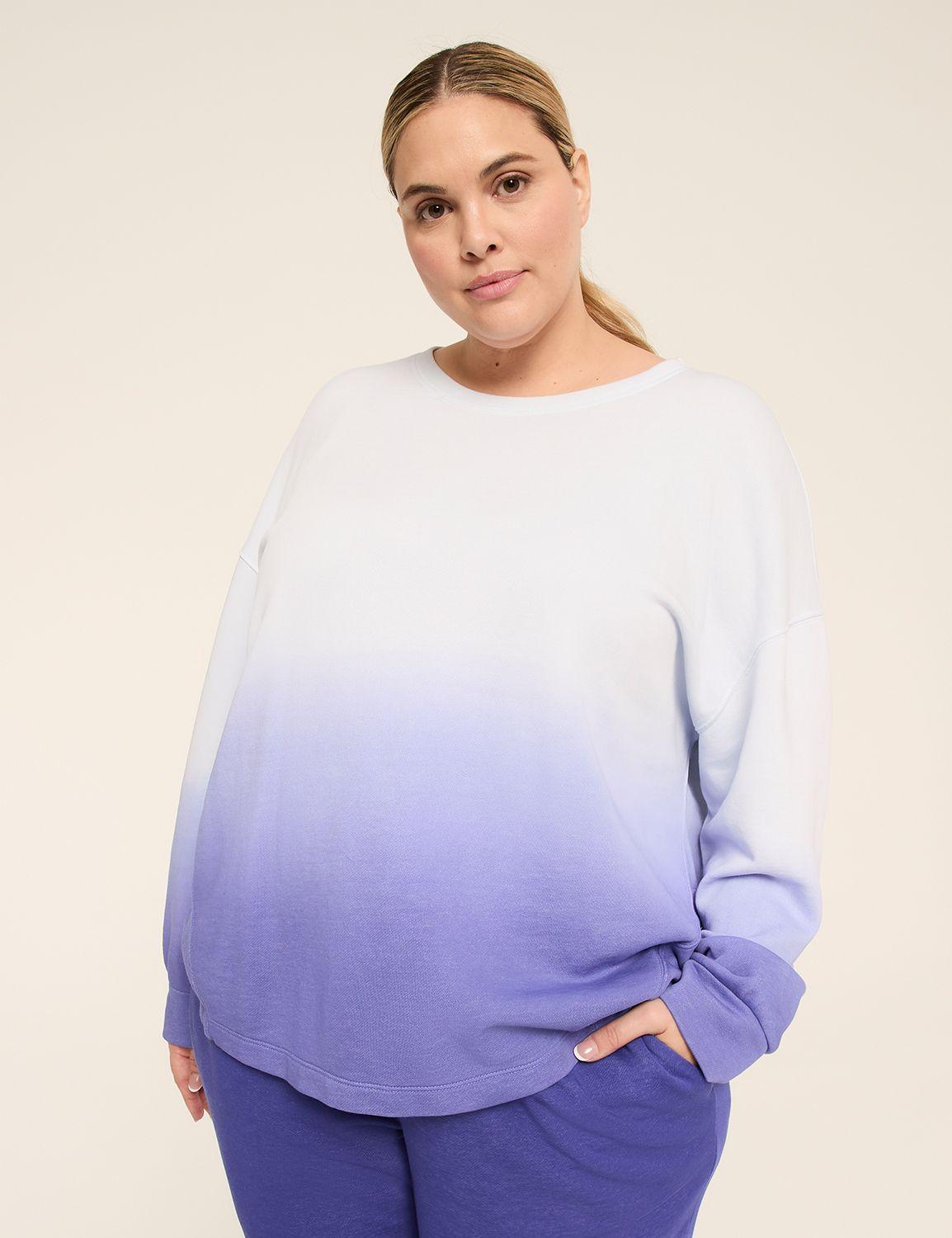 livi french terry ombre crew-neck sweatshirt