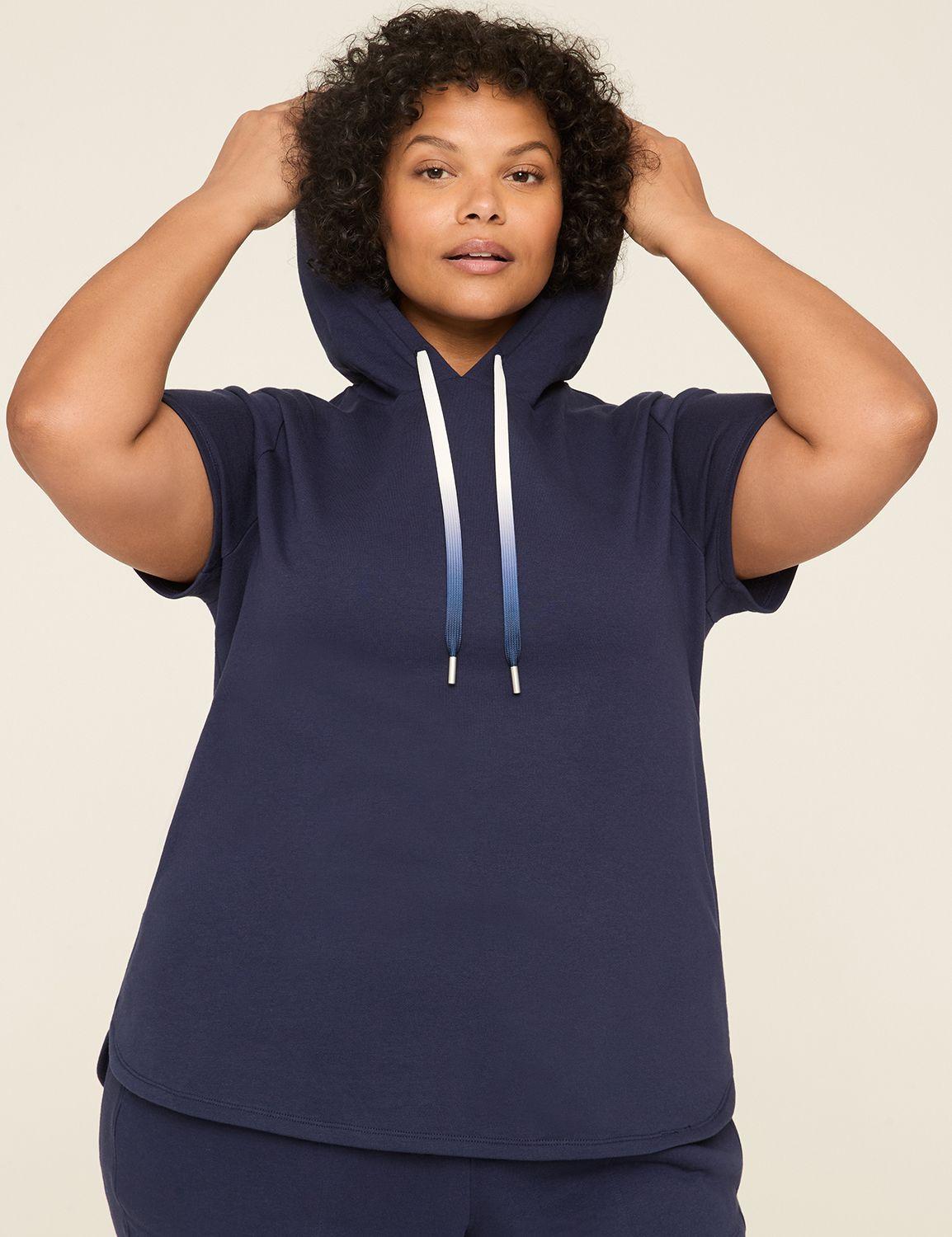 livi french terry short-sleeve hoodie